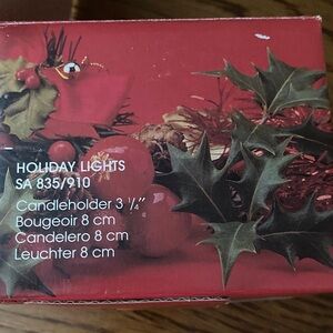 Mikasa 3 pack Crystal Holiday Candle holder